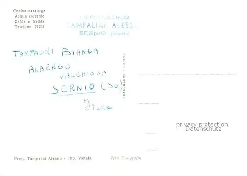 AK / Ansichtskarte Sernio Albergo Ristorante Valchiosa 