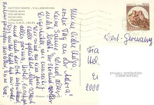 AK / Ansichtskarte Gatteo Mare Villamarina veduta aerea Gatteo Mare