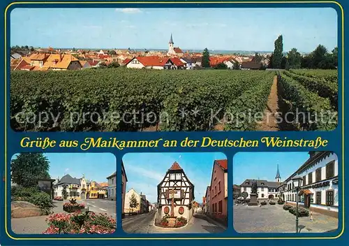 AK / Ansichtskarte Maikammer Panorama Maikammer Kreuz Rathaus Markt Maikammer