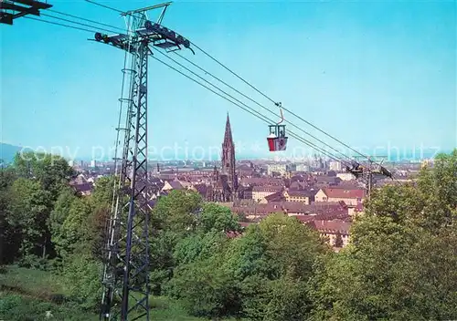 AK / Ansichtskarte Freiburg_Breisgau Schlossberg Seilbahn Freiburg Breisgau