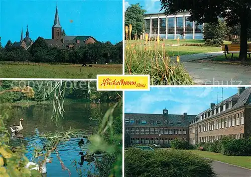 AK / Ansichtskarte Hueckelhoven Kirche Rathausplatz Teich Hueckelhoven