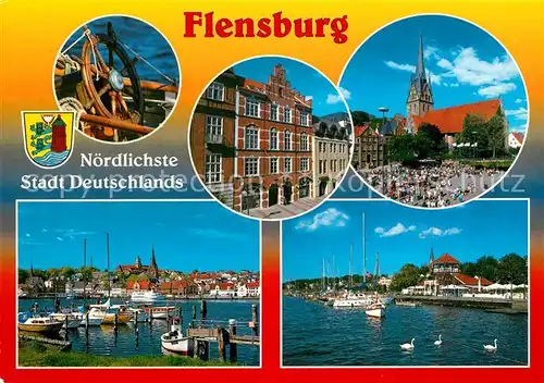 AK / Ansichtskarte Flensburg Marktplatz Hafen  Flensburg