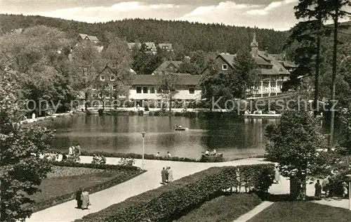 AK / Ansichtskarte Braunlage Kurpark Gondelteich Braunlage