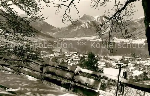 AK / Ansichtskarte Schliersee Winterlandschaft Jaegerkamp Brecherspitz Schliersee