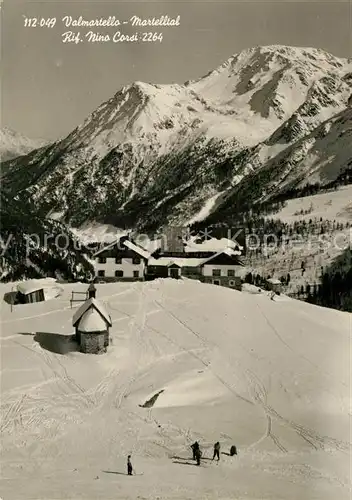 AK / Ansichtskarte Martelltal Rifugio Nino Cordi Winter Martelltal