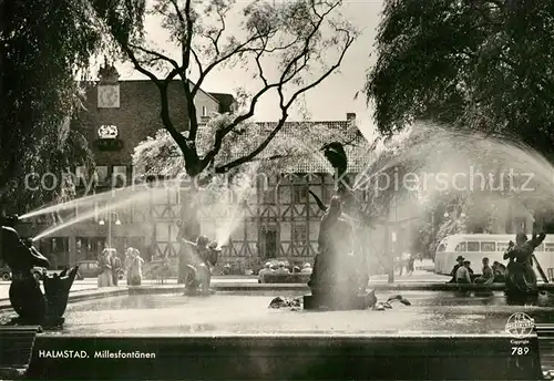 AK / Ansichtskarte Halmstad Millesfontaenen Halmstad