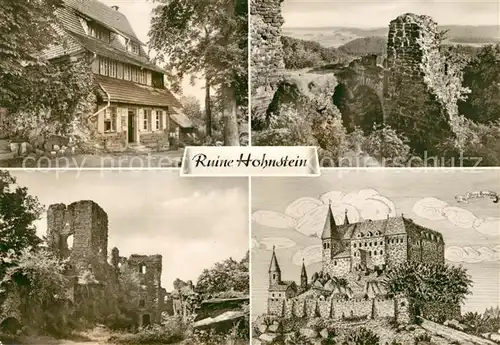 AK / Ansichtskarte Neustadt_Harz Ruine Hohnstein Neustadt_Harz