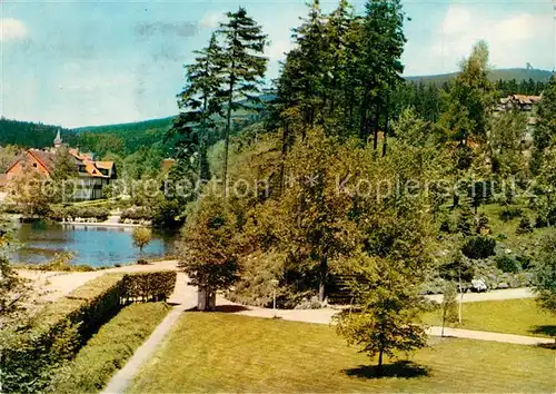 AK / Ansichtskarte Braunlage Kurpark Gondelteich Wurmberg Braunlage