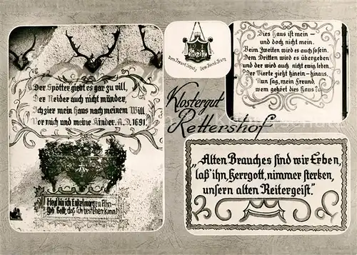 AK / Ansichtskarte Rettershof Klostergut Cafe Restaurant zum froehlichen Landmann Rettershof