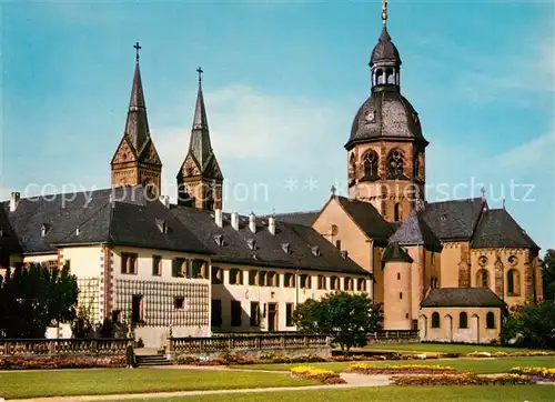 AK / Ansichtskarte Seligenstadt_Hessen Abtei Einhards Basilika Konventbau Konventgarten Seligenstadt_Hessen