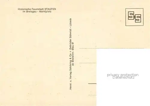 AK / Ansichtskarte Staufen_Breisgau Marktplatz Staufen Breisgau