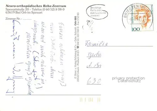 AK / Ansichtskarte Bad_Orb REHA Zentrum Bad_Orb