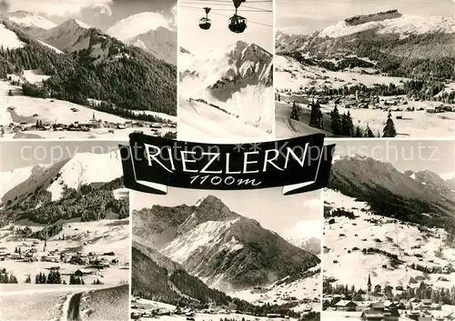 AK / Ansichtskarte Riezlern_Kleinwalsertal_Vorarlberg Wintersportplatz Alpen Kanzelwandbahn Bergbahn Alpenpanorama Riezlern_Kleinwalsertal