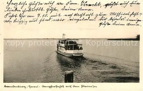 AK / Ansichtskarte Brandenburg_Havel Dampferfahrt auf dem Plauer See Brandenburg Havel
