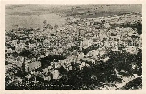 AK / Ansichtskarte Greifswald Fliegeraufnahme Greifswald