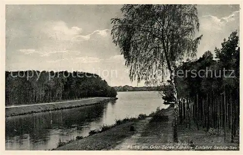AK / Ansichtskarte Seddiner_See Partie am Oder Spree Kanal Seddiner See
