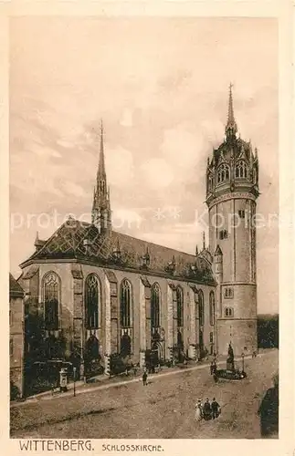 AK / Ansichtskarte Wittenberg_Lutherstadt Schlosskirche Wittenberg_Lutherstadt
