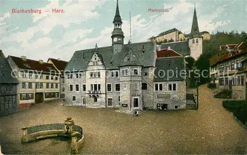 AK / Ansichtskarte Blankenburg_Harz Marktplatz Blankenburg_Harz