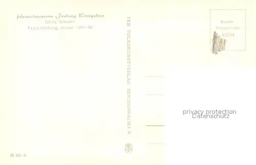 AK / Ansichtskarte Saechsische_Schweiz Heimatmuseum Festung Koenigstein Friedrichsburg Saechsische Schweiz