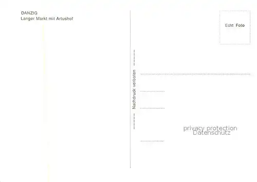 AK / Ansichtskarte Danzig_Westpreussen Langer Markt mit Artushof Danzig_Westpreussen