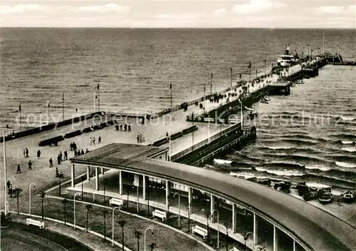 AK / Ansichtskarte Zoppot_Westpreussen Fliegeraufnahme Kuranlagen Seesteg Zoppot_Westpreussen