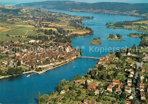 AK / Ansichtskarte Stein_Rhein Fliegeraufnahme mit Untersee  Stein Rhein