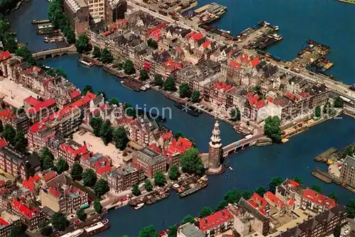 AK / Ansichtskarte Amsterdam_Niederlande Fliegeraufnahme Montelbaanstoren  Amsterdam_Niederlande