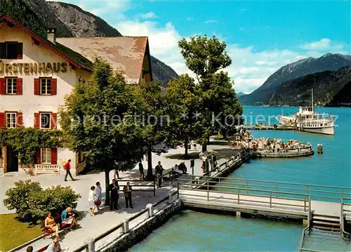 AK / Ansichtskarte Pertisau_Achensee Hotel Fuerstenhof mit Schiffstation Pertisau Achensee