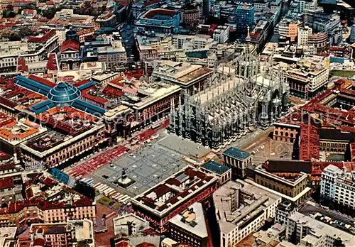AK / Ansichtskarte Milano Fliegeraufnahme Piazza del Duomo  Milano