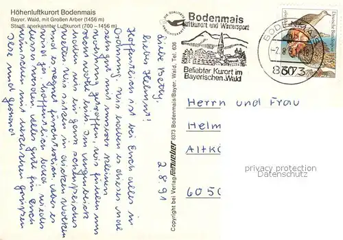AK / Ansichtskarte Bodenmais Panorama Bodenmais