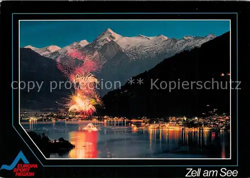 AK / Ansichtskarte Zell_See Kitzsteinhorn Seebeleuchtung Zell_See