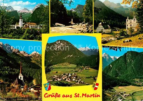 AK / Ansichtskarte St_Martin_Lofer Kirche Schloss Fliegeraufnahme St_Martin_Lofer