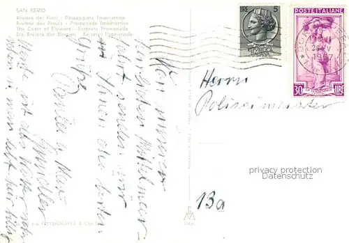 San Remo Passeggiata Imperiatrice San Remo