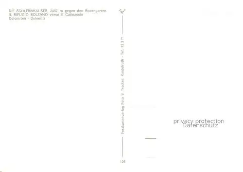 Catinaccio Rifugio Bolzano Rosengarten Catinaccio