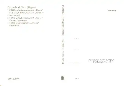 Binz_Ruegen FDGB Urlauberrestaurant Ruegen FDGB Erholungsheim Arkona Binz_Ruegen