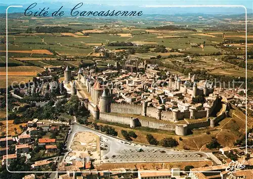 Carcassonne Vue aerienne de la cite Carcassonne