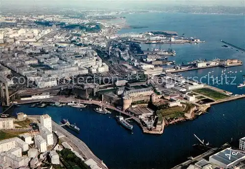 Brest_Finistere Chateau Entree de la Penfeld Port de Commerce vue aerienne Brest_Finistere