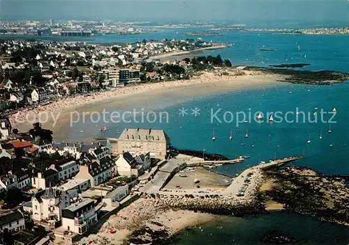 Larmor Plage Petit port de plaisance Plage des Toulhars Base sous marine Port de Lorient vue aerienne Larmor Plage