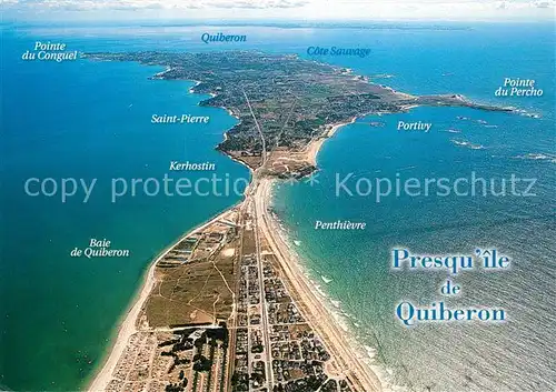 Presqu_Ile_de_Quiberon Vue aerienne de l isthme de Penthievre Presqu_Ile_de_Quiberon