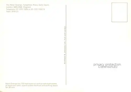 London Hotel George Restaurant Reception London