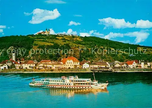 Marbach_Donau und Maria Taferl Motorfahrgastschiff Theodor Koerner Marbach Donau