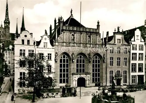 AK / Ansichtskarte Danzig_Westpreussen Langer Markt mit Artushof Danzig_Westpreussen