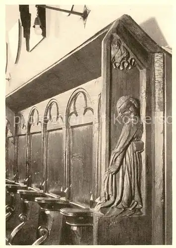 AK / Ansichtskarte Basel_BS Kartause Waisenhaus Chorstuhl Basel_BS