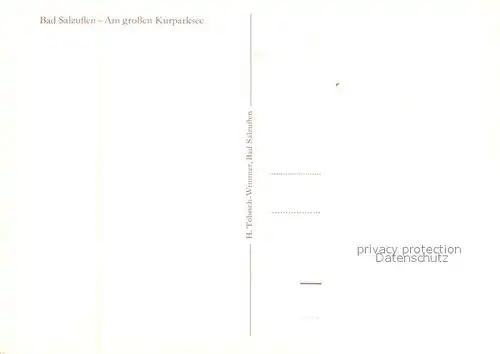 AK / Ansichtskarte Bad_Salzuflen Kurparksee Schwan Bad_Salzuflen