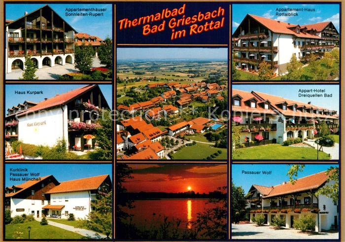 Ak Ansichtskarte Bad Griesbach Rottal Fliegeraufnahme Thermalbad