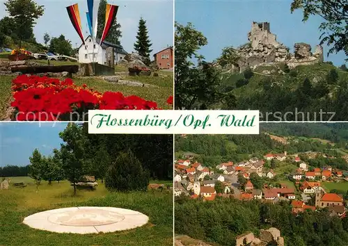 AK / Ansichtskarte Flossenbuerg Burgruine Fliegeraufnahme Flossenbuerg