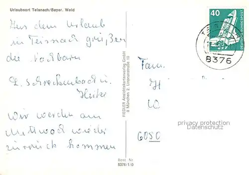 AK / Ansichtskarte Teisnach Musikkapelle Panorama  Teisnach