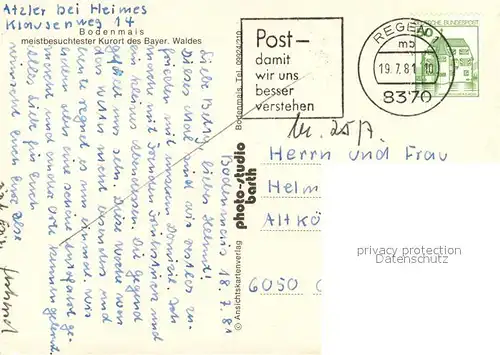 AK / Ansichtskarte Bodenmais Panorama Bodenmais