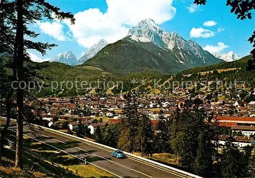 AK / Ansichtskarte Mittenwald_Bayern Panorama Wettersteingebirge  Mittenwald Bayern