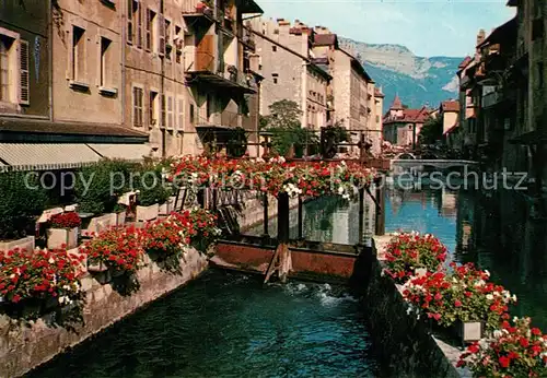 AK / Ansichtskarte Le_Vieil_Annecy Kanal Blumen Le_Vieil_Annecy